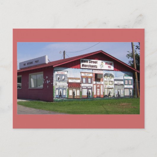 Mural der Händler in der Hauptstraße Postkarte (Vorderseite)