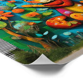 Mural einer Katze und Blume Poster (Ecke)