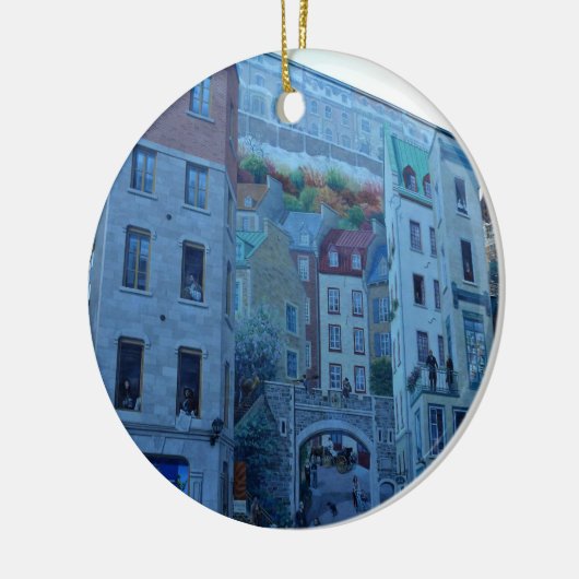 Mural in Old Quebec City, Quebec, Kanada Keramik Ornament (Links)