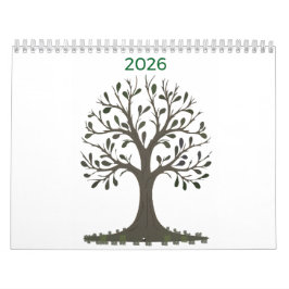 Mural-Kalender 2026 Monatlich - Art Natur Kalender