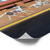 Mural von Paint Horses, Tucumcari, New Mexico Poster (Ecke)