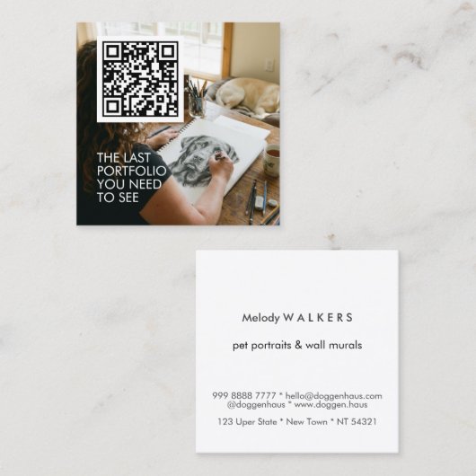 Mural wall painter quadratische visitenkarte (Vorne/Hinten)