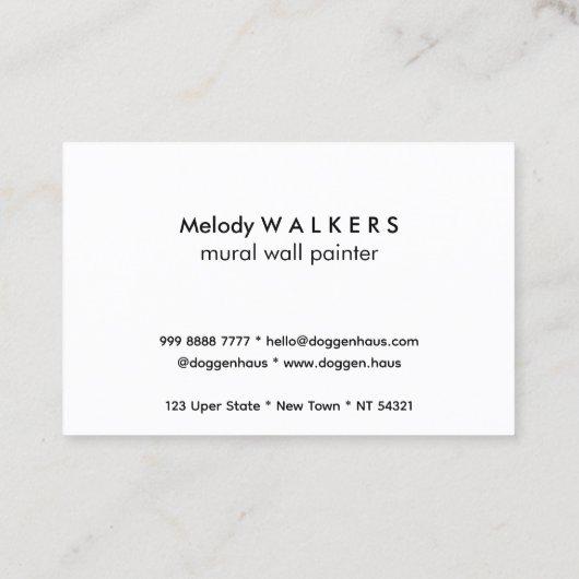 Mural wall painter  visitenkarte (Rückseite)