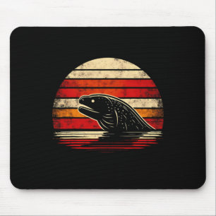 Muränen-Sonnenuntergang Retro-Stil Safari Vintage Mousepad