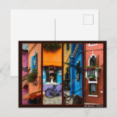 Murano, Italien 4 FotoCollage Custom Postkarte (Vorne/Hinten)