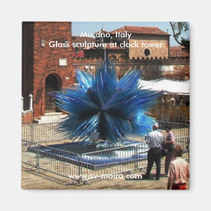 Murano, Italien-Glockenturm und Glasskulptur Magnet