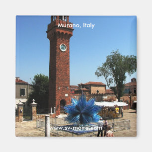 Murano, Italien-Glockenturm und Glasskulptur Magnet
