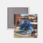 Murano, Italien Uhrturm und Glasskulptur Magnet (Vorderseite/Rückseite)