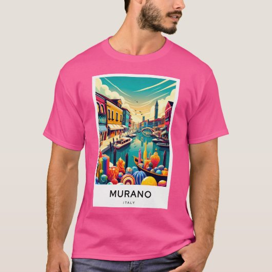 Murano Italy Digital Art Poster T-Shirt (Vorderseite)