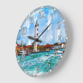 Murano Lighthouse, Venice, Italy. Große Wanduhr (Winkel)