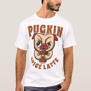 Mürbchen-Gewürz-Latte-Kaffee-Kürbis-Gewürz-Mops-Be T-Shirt