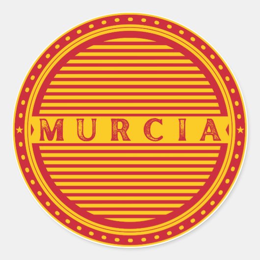 Murcia City Pride Emblem – Spanish Identity Runder Aufkleber (Vorderseite)