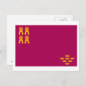 Murcia-Flagge Postkarte (Vorne/Hinten)