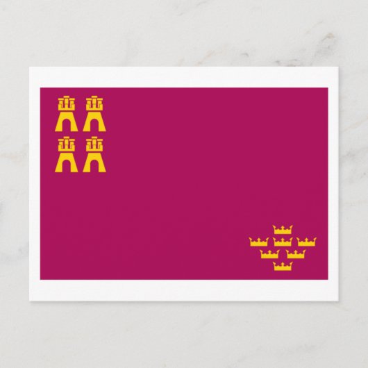 Murcia-Flagge Postkarte (Vorderseite)