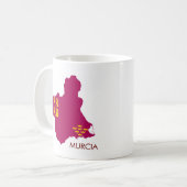 Murcia-Karte/Flagge Kaffeetasse (Vorderseite Links)