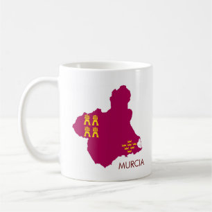Murcia-Karte/Flagge Kaffeetasse
