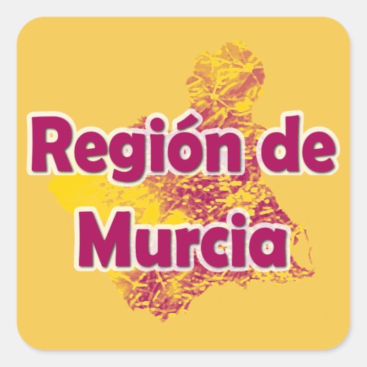 Murcia Quadratischer Aufkleber (Vorderseite)