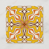 Murcia Retro Spanisches Abstraktes Muster Quadratische Visitenkarte (Vorderseite)