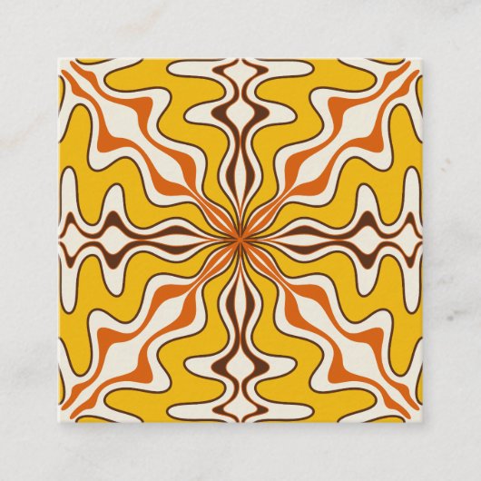 Murcia Retro Spanisches Abstraktes Muster Quadratische Visitenkarte (Vorderseite)