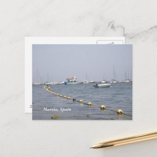 Murcia, Spanien Schiffe im Hafen Postkarte (Vorderseite/Rückseite Beispiel)