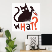 Murder Cat Funny Poster (Heimbüro)