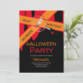 Murder Dinner Crime Scene Blood Halloween Einladung (Stehend Vorderseite)