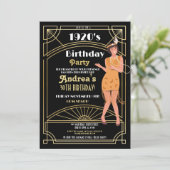 Murder Mystery Birthday Dinner Party Deko der 20er Einladung (Stehend Vorderseite)