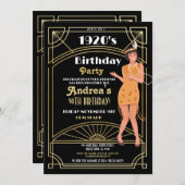 Murder Mystery Birthday Dinner Party Deko der 20er Einladung (Vorne/Hinten)