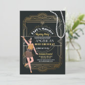 Murder Mystery Birthday Dinner Party Deko der 20er Einladung (Stehend Vorderseite)