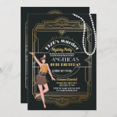 Murder Mystery Birthday Dinner Party Deko der 20er Einladung (Vorne/Hinten)