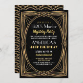 Murder Mystery Birthday Dinner Party der 20er Jahr Einladung (Vorne/Hinten)