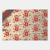 Murder mystery crime fan cold case bloody  geschenkpapier set (Vorderseite)