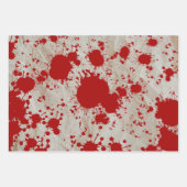 Murder mystery crime fan cold case bloody geschenkpapier set (Vorderseite 3)