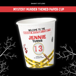 Murder Mystery Crime Szene Halloween Pappbecher