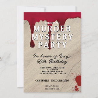 Murder Mystery Dinner Invitation – Bloody Whodunit Einladung