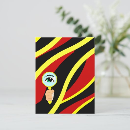 Murder Mystery Party Crime Tape Wave Invitations Einladung (Stehend Vorderseite)