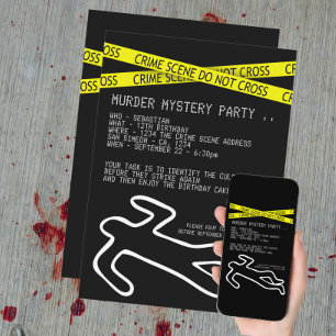 Murder Mystery Party Einladung