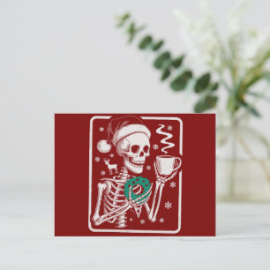 Murder Shows Freunde Horror T-Shirt Skeleton Weihn Feiertagspostkarte