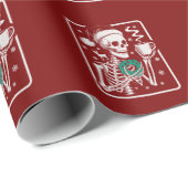 Murder Shows Friends Horror Tee Skeleton Christmas Geschenkpapier (Rolleneckpunkt)