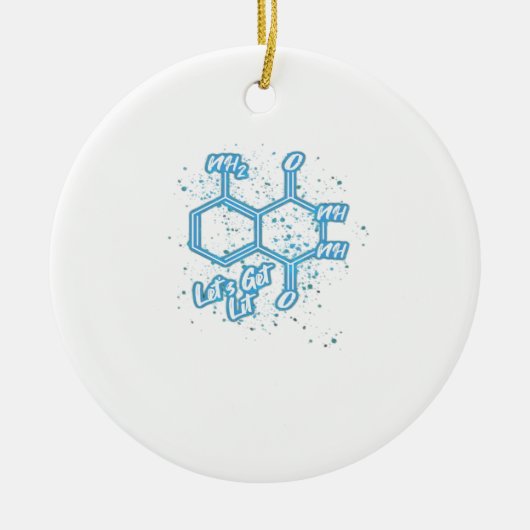 Murderino Crime Lover Luminol Lass uns Lit holen Keramik Ornament (Vorne)