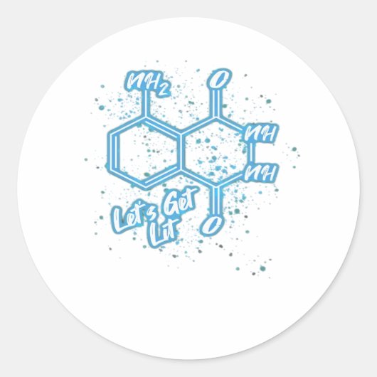 Murderino Crime Lover Luminol Lass uns Lit holen Runder Aufkleber (Vorderseite)