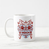 Murderino Tasse. Rot/Blau Kaffeetasse (Links)