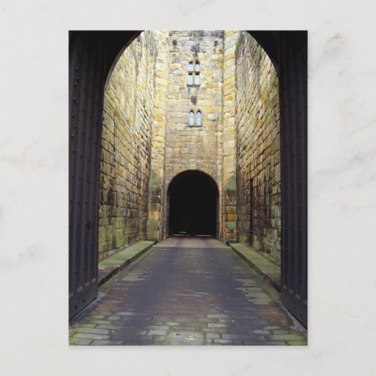 Murderkorridor, Barbican, Schloss Alnwick, Northum Postkarte (Vorderseite)