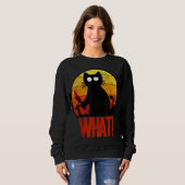 Murderous Black Psycho Niedlich Cat What Knife Chr Sweatshirt (Vorne ganz)