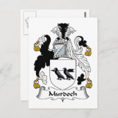 Murdoch Familienwappen Postkarte (Vorne/Hinten)