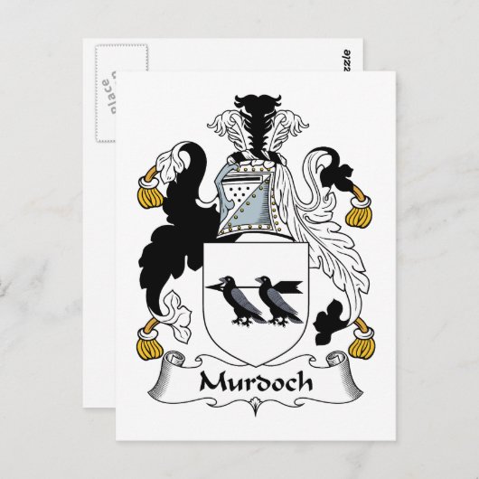 Murdoch Familienwappen Postkarte (Vorne/Hinten)