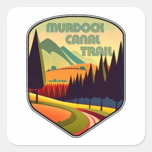 Murdock Canal Trail Utah Farben Quadratischer Aufkleber