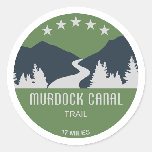 Murdock Canal Trail Utah Runder Aufkleber (Vorderseite)