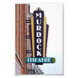 Murdock Theater Sign, Wichita, Kansas Fotodruck