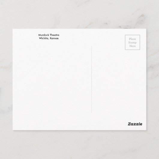 Murdock Theater, Wichita, Kansas Postkarte (Rückseite)